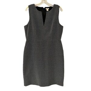 Women’s J. Crew Elegant Black and White Sleeveless Dress - Size 12 - NWOT